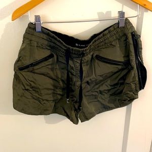 Blanc Noir Olive/Satin Shorts